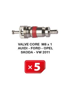Núcleo de válvula M8 x 1 para Sistemas AC Audi-Ford-Opel-Skoda-VW 2011 (5 uds.)