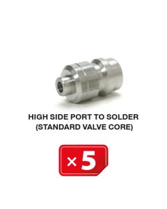 Válvula estándar lado de alta presión (para soldar)(5 uds.)