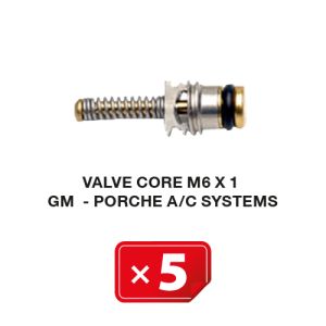 Núcleo de válvula M6 x 1 para Sistemas AC  GM-Porsche (5 uds.)