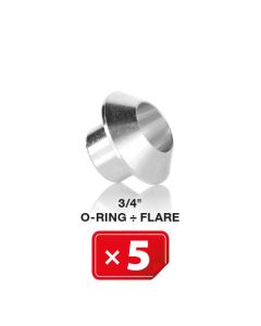 Taper Reducer - 3/4" O-Ring + Flare (5 pcs. Pack)