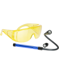 LED UV Lamp with Flexible Probe, two heads and UV Glasses